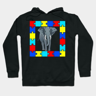 autism day Elephant Hoodie